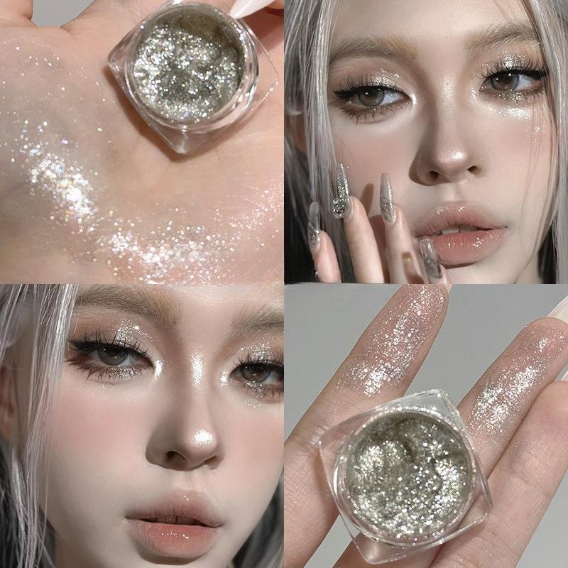 Spazio cowboy cosmico Evidenziatore Occhi Glitter Ombretto monocromatico Tavolozza Shimmer Satin Trucco Tavolozza Ombretto Kit evidenziazione