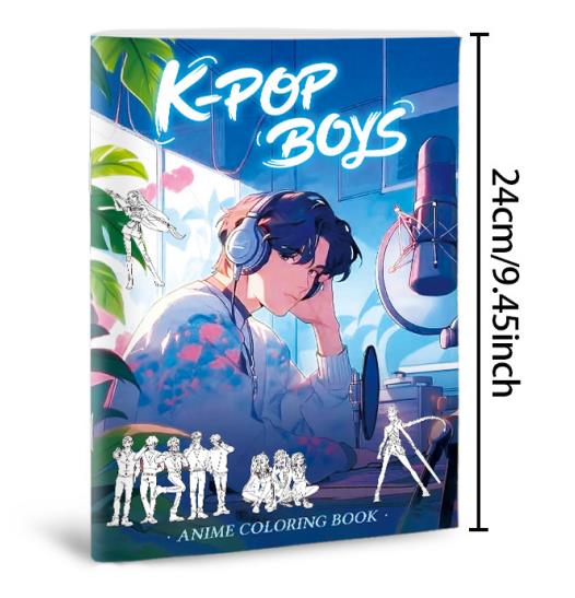 Kpop Demon Hunters Anime omalovánka, Roztomilá kreslená knížka pro děti, Ideální dárek pro fanoušky