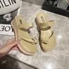 Hausschuhe mit dicken Sohlen für Damen, neuer Modetrend 2024, Sommersandalen, Temperamenttrend, Strandschuhe