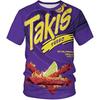 Men's 3D T Shirts Personalized Food Noodles Cheetos Chicken Takis Tops Street Casual Oversized T-Shirts Pullover
