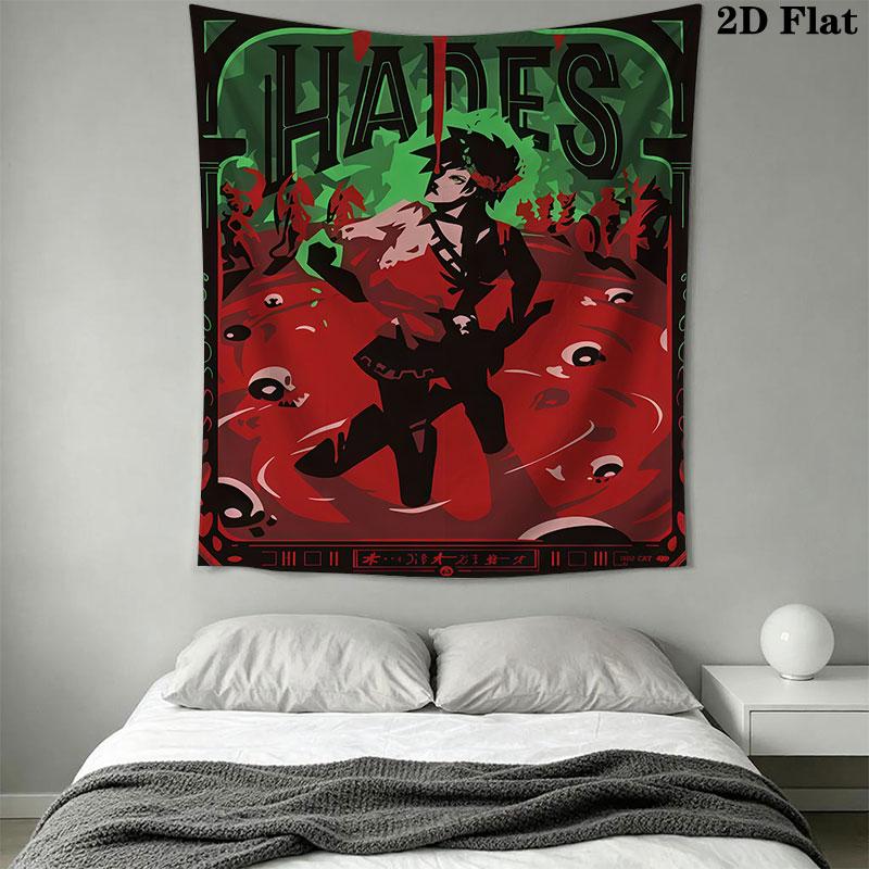 Game Characters of Hades Wall Hanging Printed Fabric Blanket Decorative Tapestries for Bedroom Living Room Home Decor