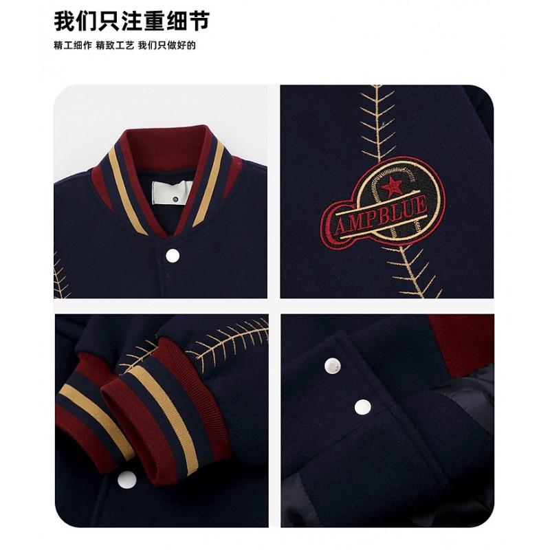 Unisex Oversized V-Neck Colorblock Baseball Jacket 2026 Casual Streetwear Outerwear