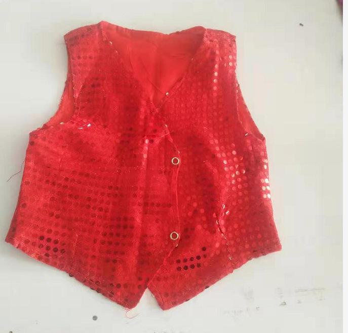 

Детский танцевальный жилет в стиле хип-хоп с пайетками для мальчиков и девочек 120cm