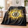 Boston Bruins Nadrukowany Koc Flanelowy Ciepły Komfort Rzut na Łóżko Do Wnętrz Dekoracja Domu
