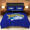 Leeds Rhinos Pattern Bedding Quilt Set Quilt Cover Pillowcase Home Birthday Gift(1 * Duvet Cover + 2 * Pillowcase, Without Core)