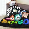 Funny Bingo Game Blankets Portable Fleece Sofa Throw Blanket for Couch Bedding Office Throws Bedspread Quilt
