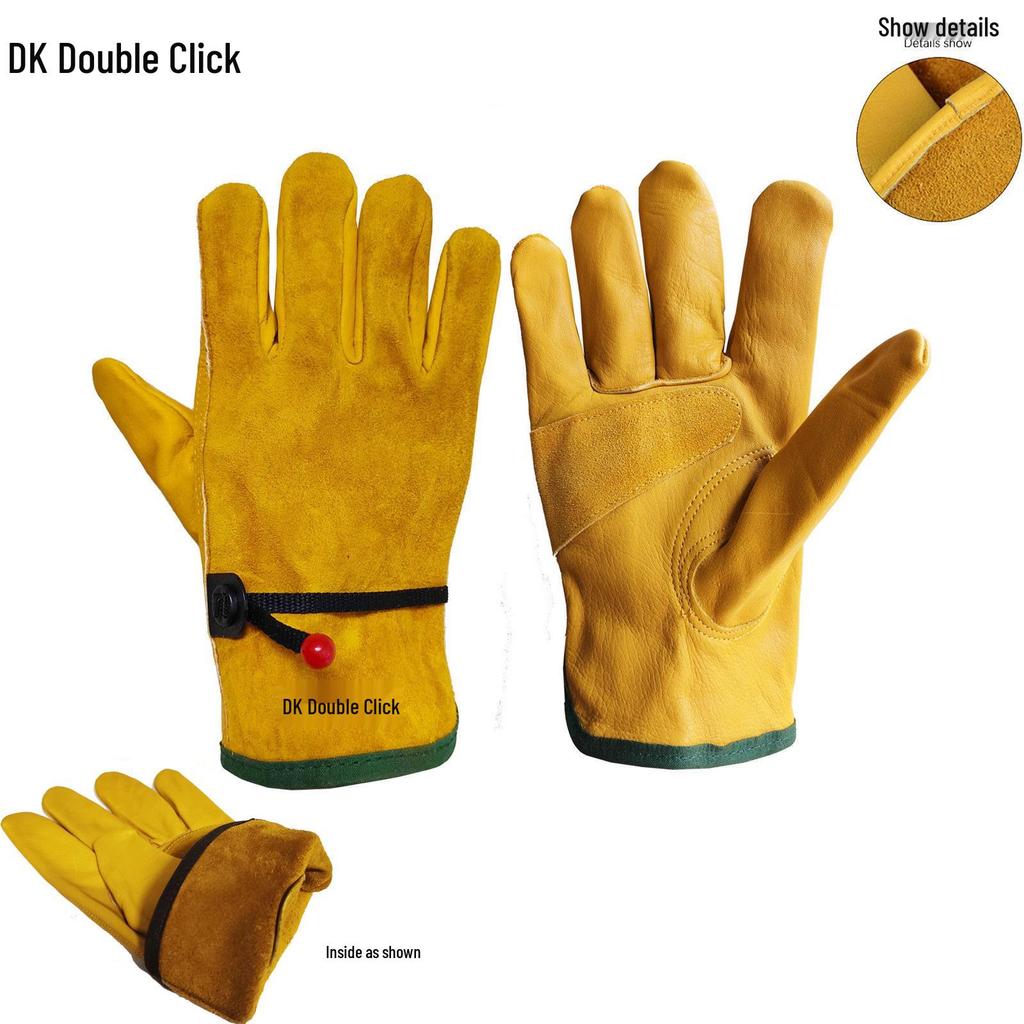 Top Grain Cowhide Driver Gloves: Soft, Wear-Resistant, Heat-Resistant Welding & Garden Protection Gloves