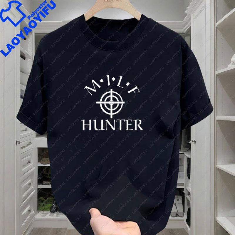 Unisexs Funny Shirt Milf Hunter Joke Novelty Graphic T Shirts Who Love Milfs Magnet TShirt Oversides Camisetas Streetwear Tees