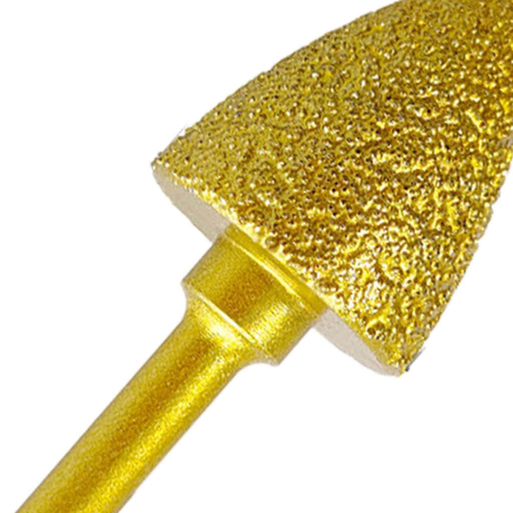 Diamond Grinding Head Burr Drill Bit Grinder Accessory Grinding Bit 6mm Shank for Polishing DIY Craft Stone Carving Metal