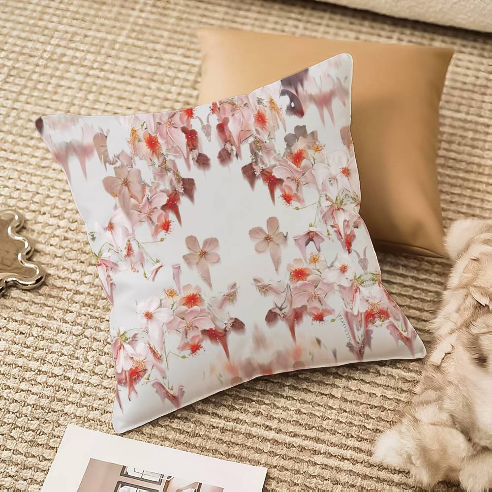 Klassischer A-Allsaints Blumen-Kissenbezug Milbenschutz Verdeckter Reißverschluss Sofa Bett