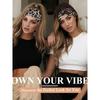 4-Piece Women's Hairband Set: Wide and Narrow Elastic Bohemian-Style Tie-Dye Bow Hairbands, Retro Style