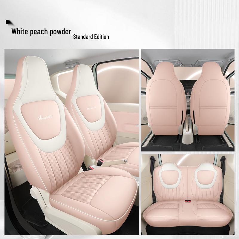 2024 Wuling Hongguang MINI Macaron Car Seat Cover, Third Gen, Cartoon Design, Universal Fit, Full Coverage for All Seasons, 170km.