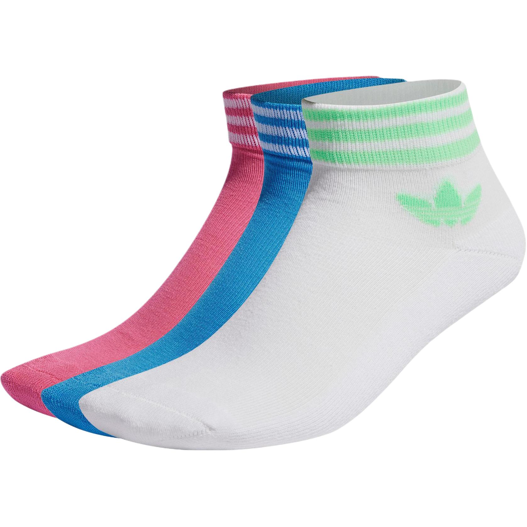 Adidas Originals TREFOIL ANKLE SOCKS 3 PAIRS Crew Socks Unisex 3 Pack HL9268 S
