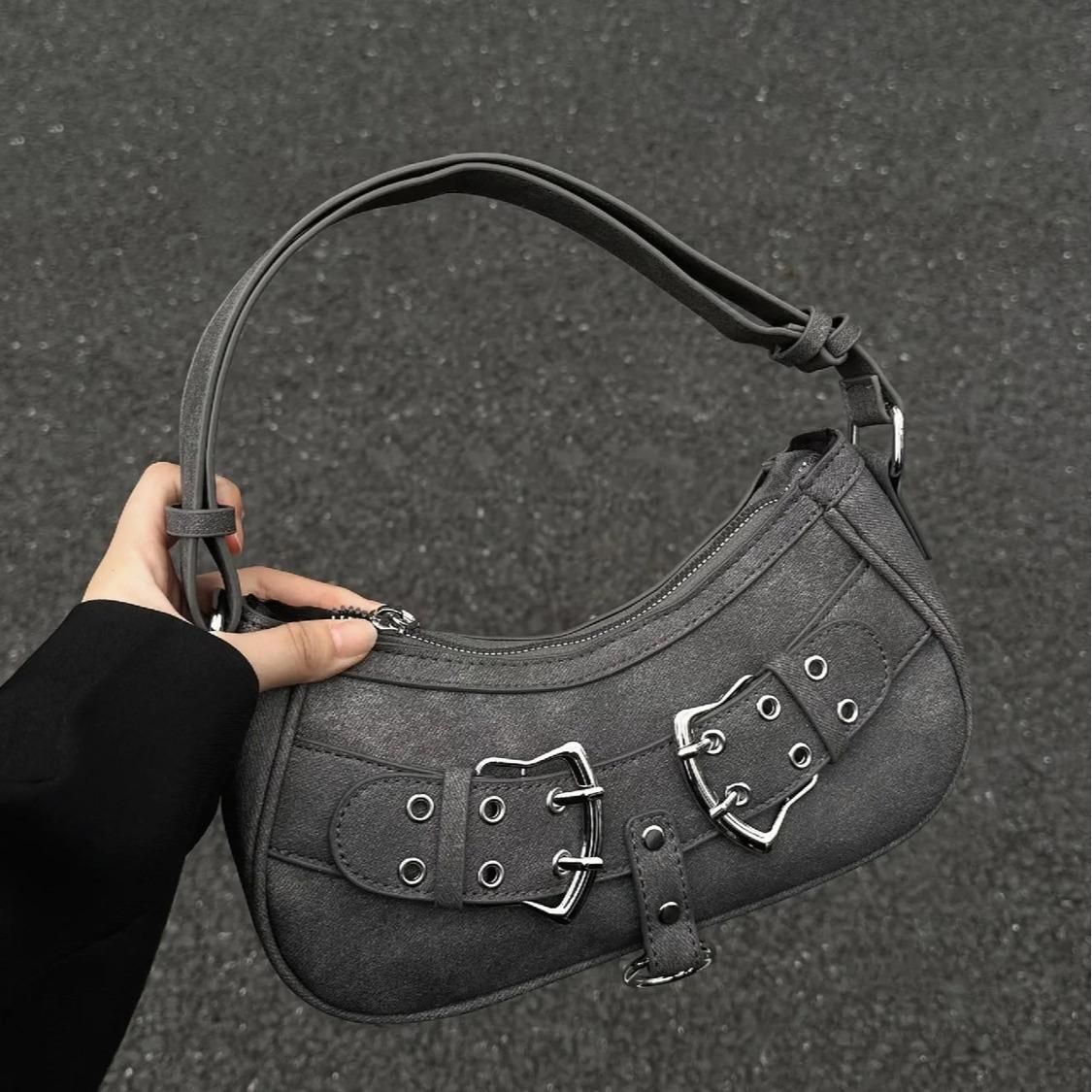 

American Sweet Cool Spicy Girl Fashion Niche Underarm Bag High-end Bag Women New Casual Versatile Shoulder Bag серый