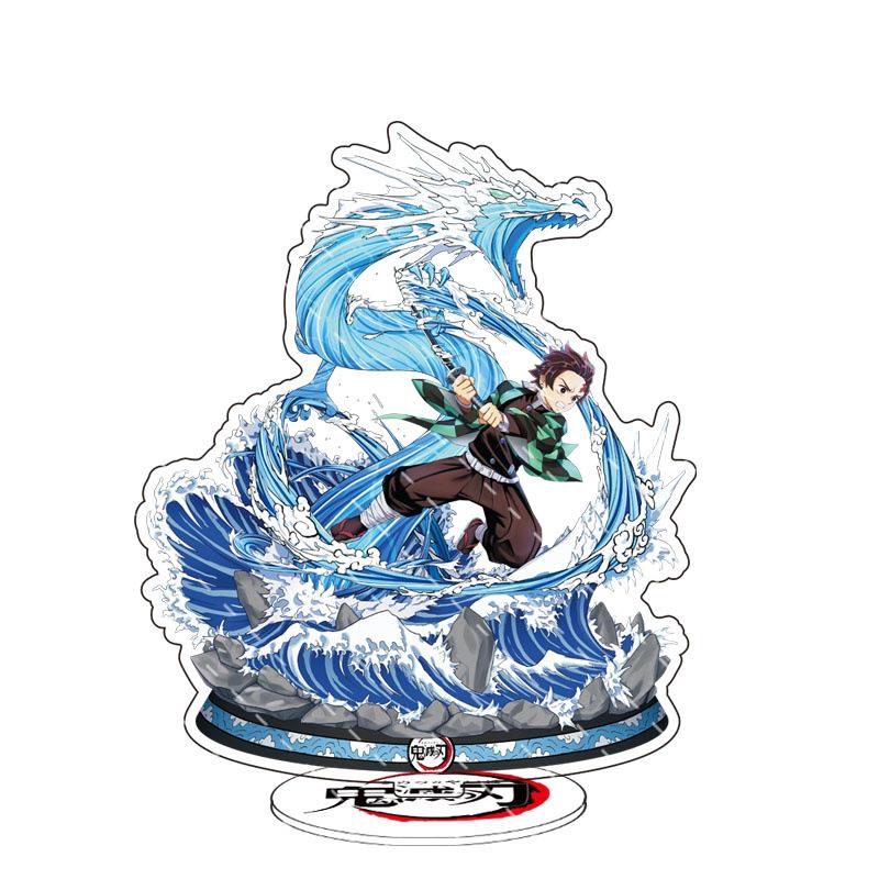 Double Sided New Demon Slayer Acrylic Stand Figures Tanjiro Nezuko Shinobu Giyu Anime Merchandise Collectible Display Decor