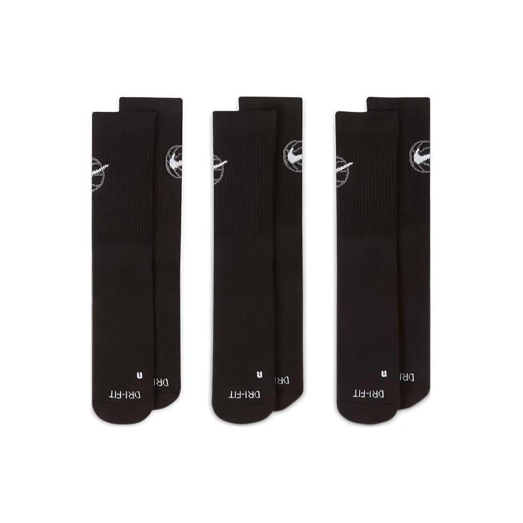 Nike Basketball Socks All Unisex Black Couple's DA2123-010
