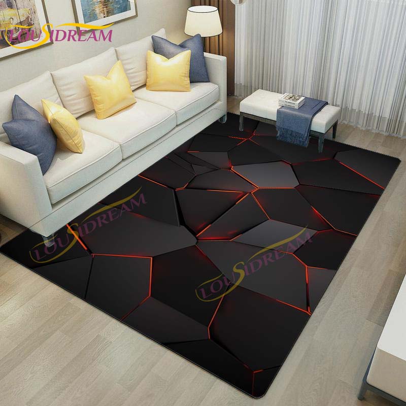 3D Vortex Illusion Rug Abstract Rug Modern Carpets for Living Room Area Rug Non Slip Floor Rug Teen's Rug Game Room Rug Play Mat