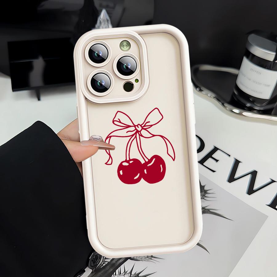 Cherry Flower Phone Case for Apple iPhone 16 11 13 15 12 14 Pro Max 13 12 14 Plus 16 11 15 Pro Silicone Soft Cover