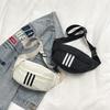 Breast bag, men's and women's multi-functional fanny pack, new solid color tooling style canvas bag, shoulder messenger bag.