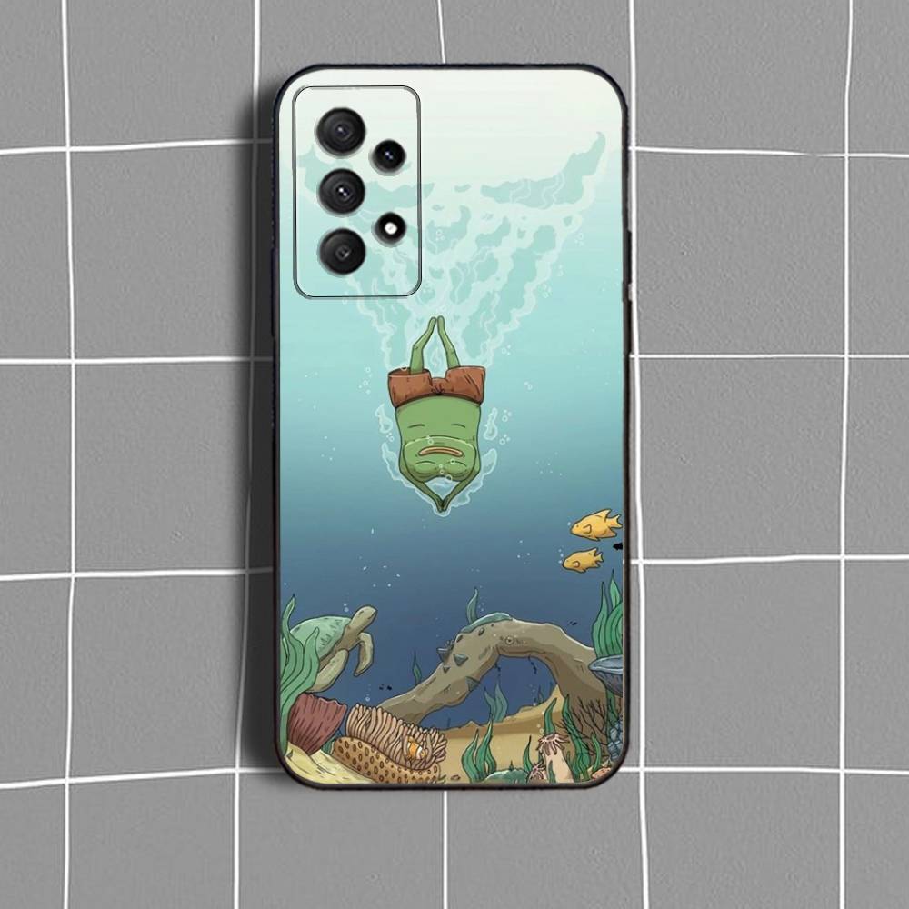 P-Pepe F-Frog Funny  Phone Case For Samsung Galaxy A73,31,32,72,41,53,52,71,22,5G,Note,J7,8,9 Soft Black Cover
