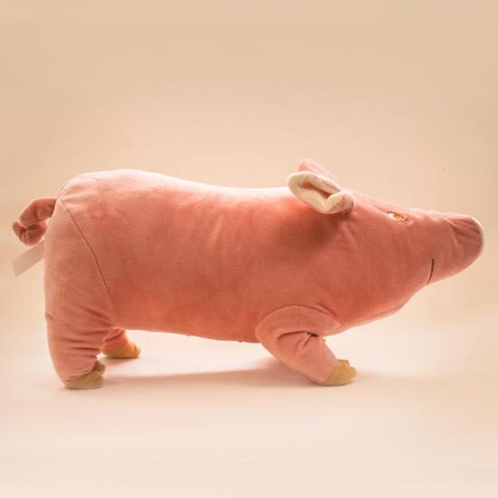 Juguete de Perro Cerdo Relleno Peluche Chirriante Animal Juguete Masticable para Perro Cerdo Rosa Perro Juguete para Acurrucarse para Cachorro Alivio de la Ansiedad por la Dentición