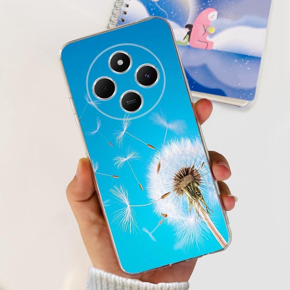 For Xiaomi Redmi 14C Case Cute Cat Butterfly Painted Cover Clear Silicone Soft TPU Phone Case For Xiaomi Redmi 14C Redmi14C Bags