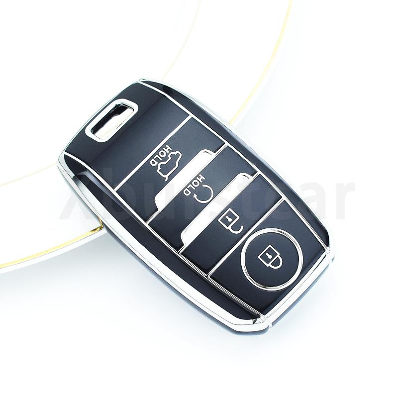 3/4 Buttons Shell For Kia Picanto Sportage RIO 3 Cerato 4 Soul K5 Ceed Optima Seltos Sorento TPU Car Key Case Cover Accessories