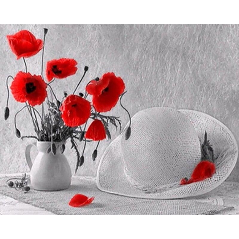 New 5D DIY Diamond Painting Flower Diamond Embroidery Scenery  Rhinestones Crafts Full Round Drill Home Decor Art Gift