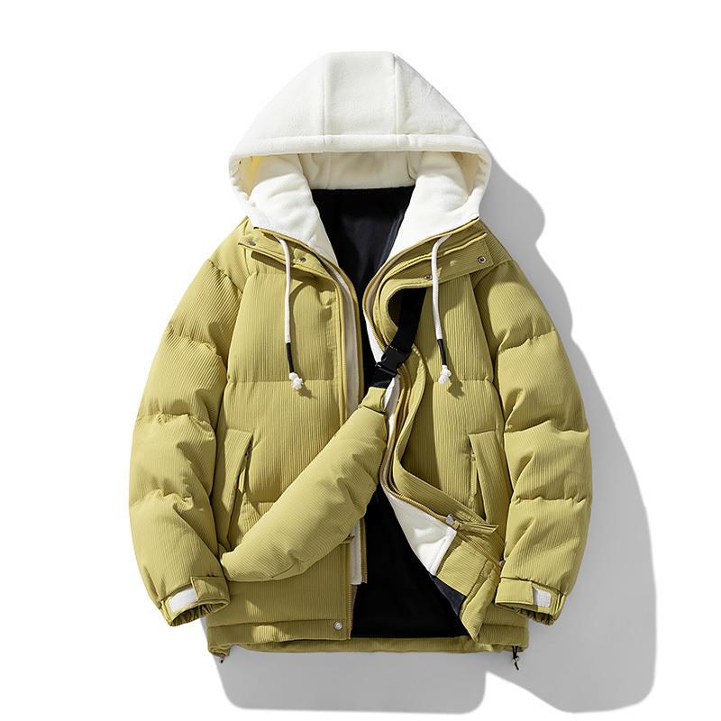 

Высококлассные Модные Хлопковые Парки Ветрозащитные Мужские Хлопковые Парки с Капюшоном Мужская Зимняя Мода Тренд Хлопковая Одежда XXXL жёлтый