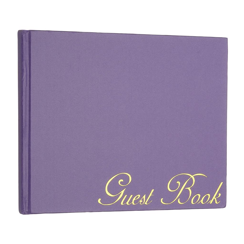 Elegant Guestbook 9x7" Offset Paper Wedding Guest Book Stylish Sign in Book with 50 Blank 120GSM Paper for Receptions Birthdays