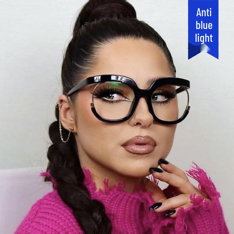 2022 Trendy Round Owl Eyeglass Frames: Anti-Blue Light European & American Style