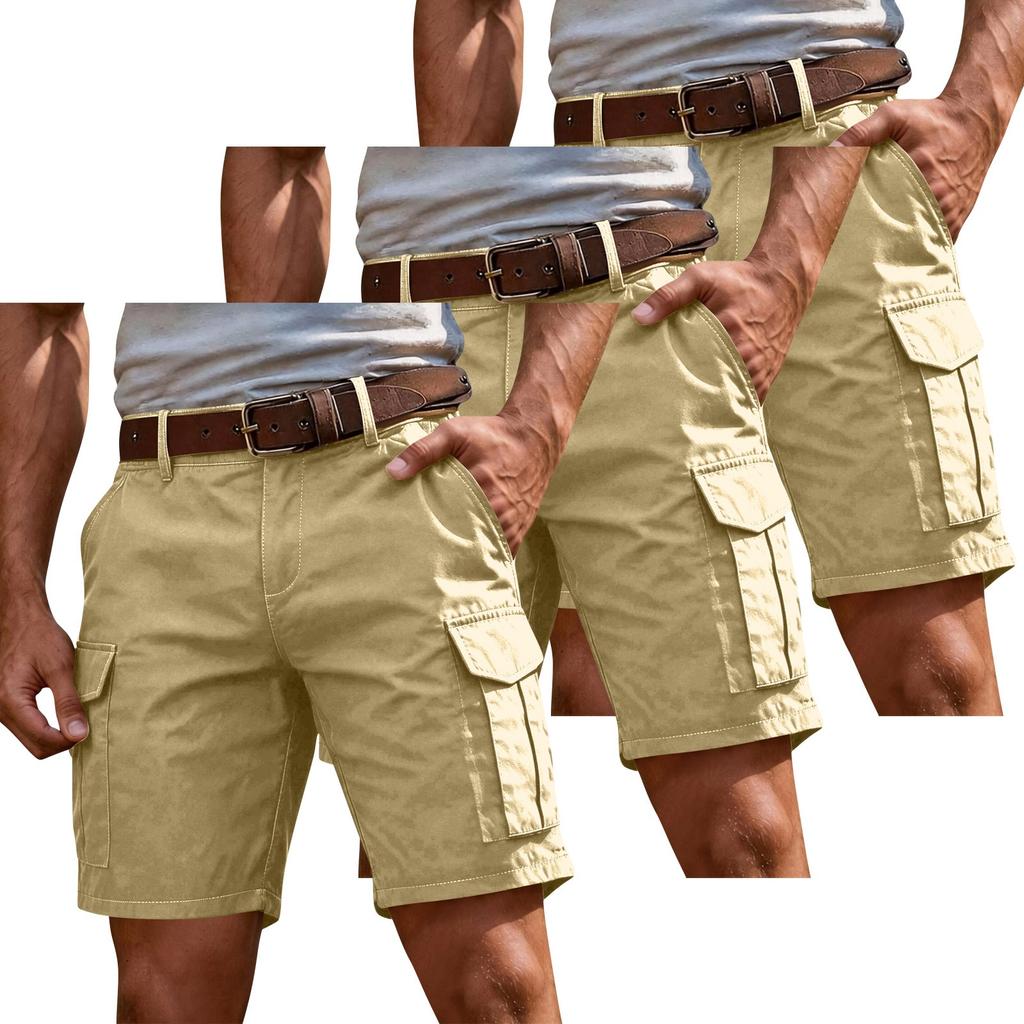 Men's Cargo Shorts Loose Fit Knee Length with Multiple Pockets for Summer Sports & Outdoor Activities