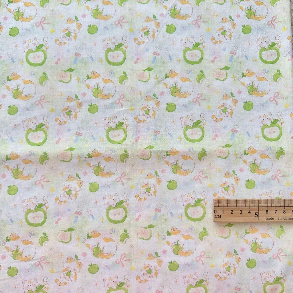 100% Cotton Digital Print Fabric: Cartoon, Animal, Butterfly & Floral Designs for Women's, Children's, Family & Home Wear DIY.