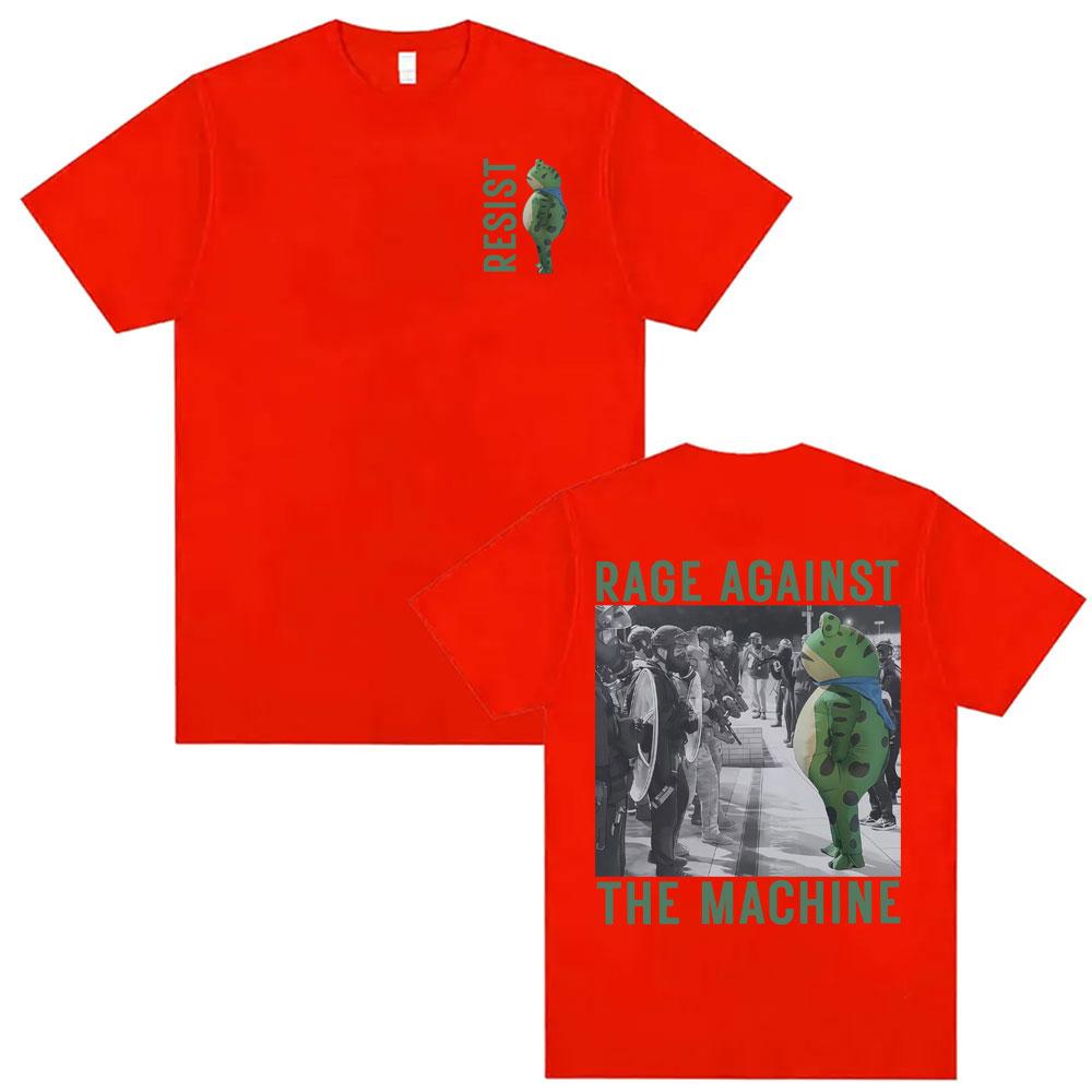 

Rage Against The Machine Portland Frog T Shirt Funny Meme Tshirts Men Women Summer Cotton Loose Short Sleeve Tshirt Streetwear S
