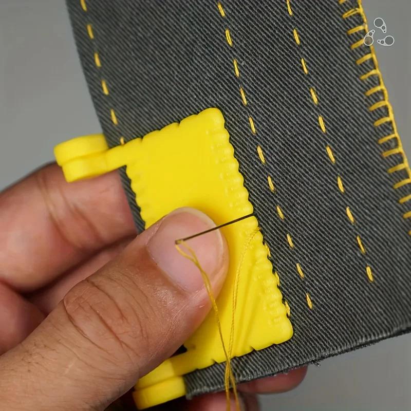 2pcs Sewing Fixtures - Durable Plastic Sewing Tools with Yellow & White Design, Simple Handmade Accessories for Beginners