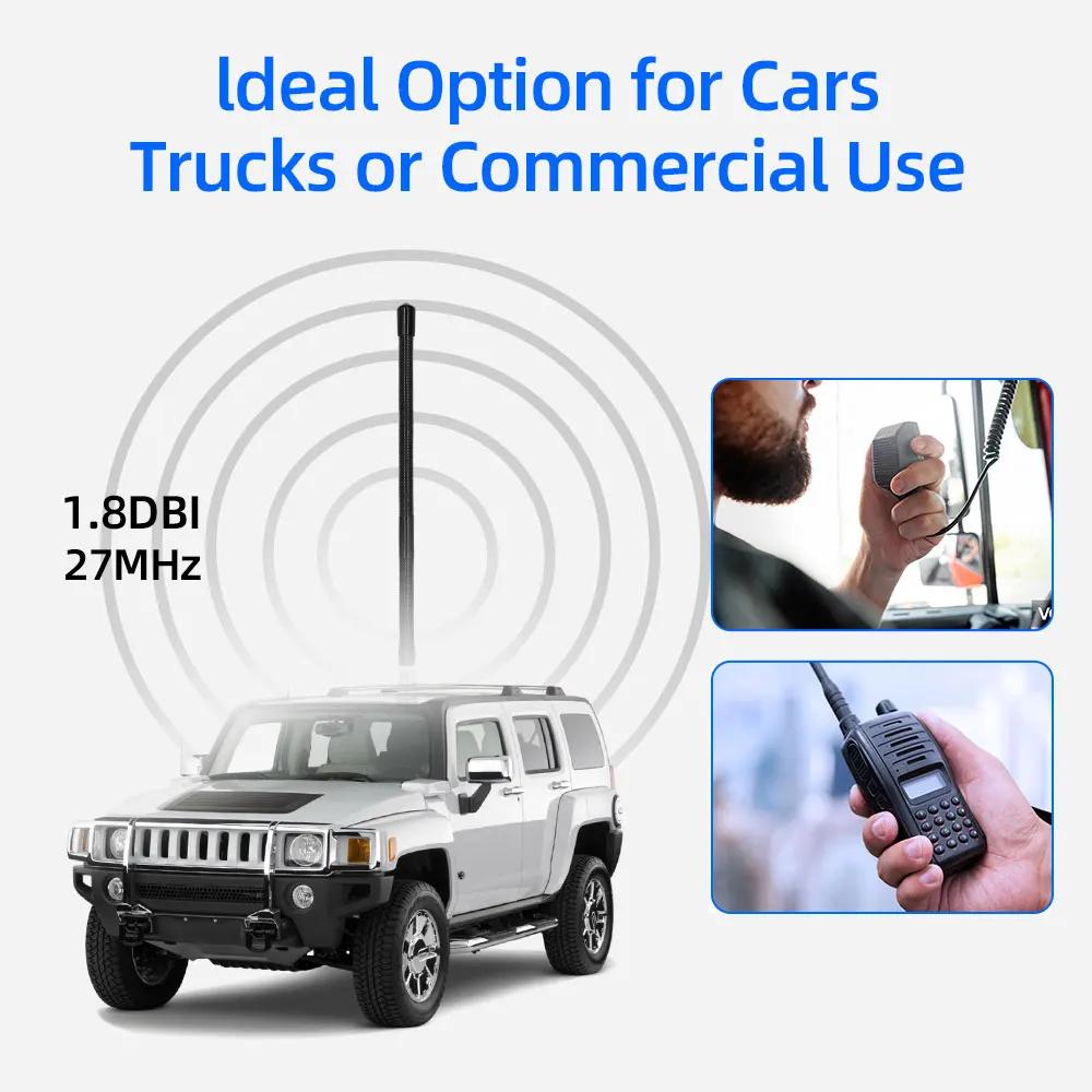 CB Antenna 27MHz Magnetic Base with BNC & PL259 Male Connector for Handed Walkie Talkie Car Mobile Ham Radio