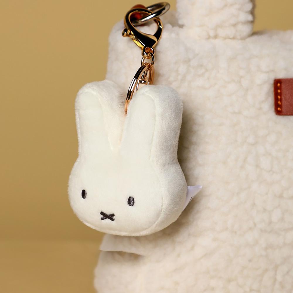 Cute Miffy Kawaii Plush Doll Pendant Accessories Boris Cartoon Rabbit Key Chain Key Ring Bag Hanging Decoration Girl Gift