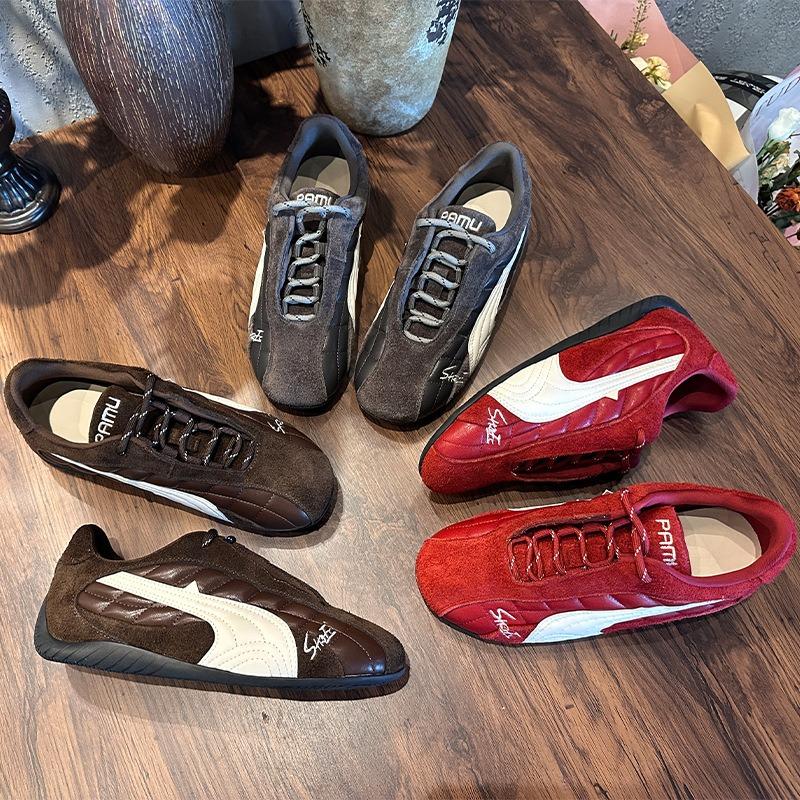 Wula grass pigskin insoles genuine leather racing shoes autumn new sports women's shoes flat