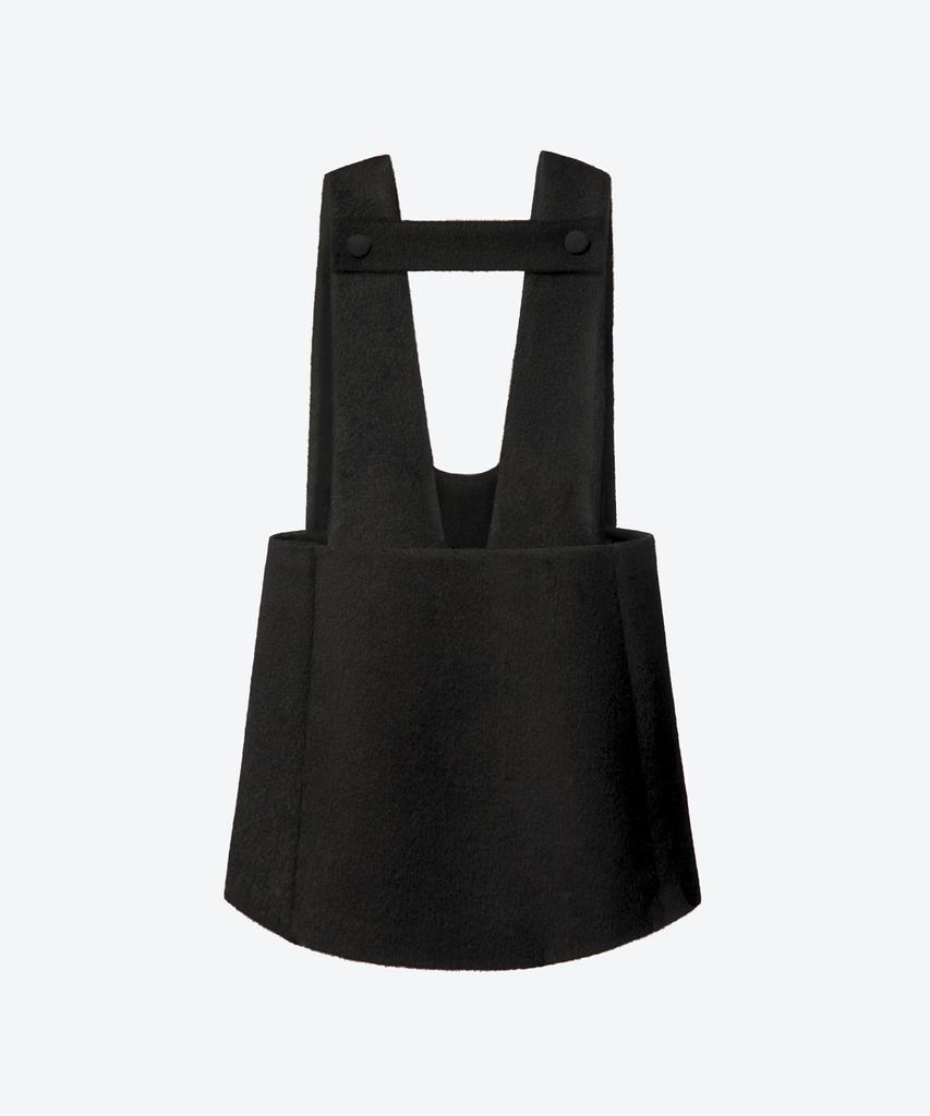 Untage Wool Trapeze Mini Dress (Black)_Uws-Ss22