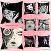 Horror Anime T-Tomie Pillowcase Pillowslip Cushion Plush Boys Girls Cartoon Anime Kawaii Decoration Kids Birthday Cute Gifts