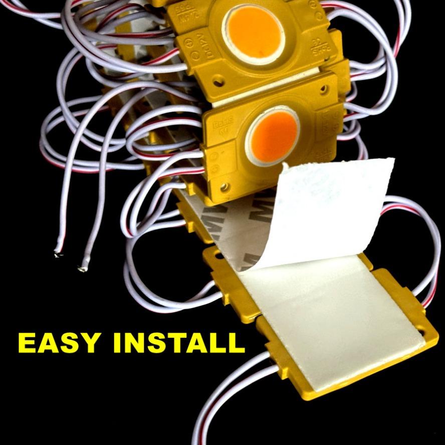 20PCS 12V Led Module COB Light Advertisement Design Sign Backlight Shop Banner Waterproof IP65 White Red Warm Blue Yellow Pink