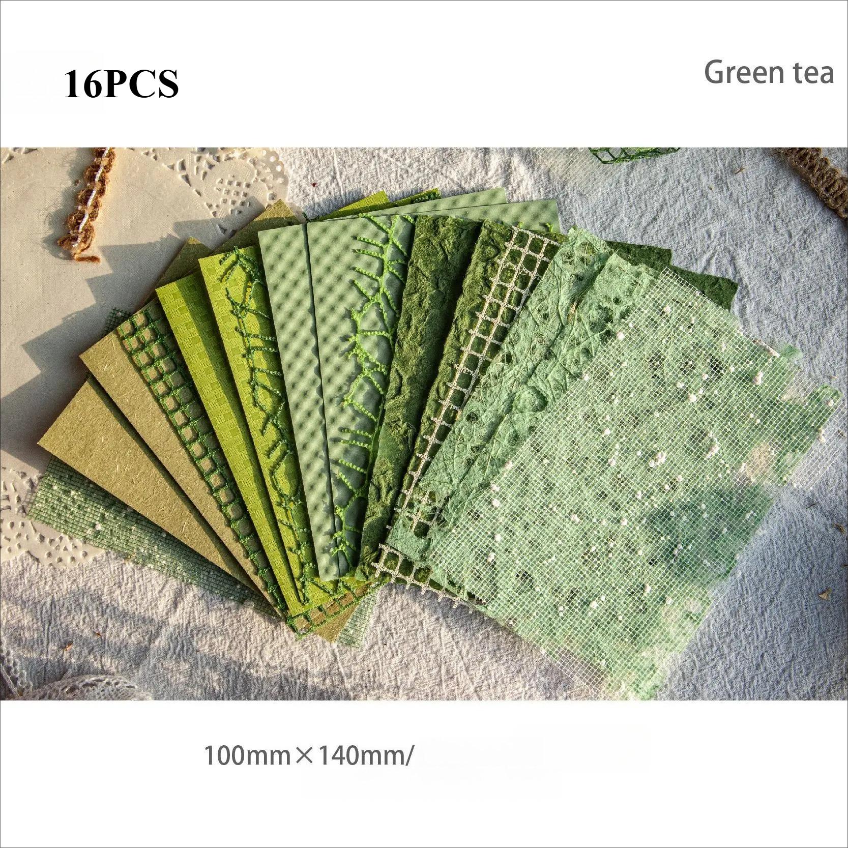 

Набор из 16 листов текстурированной скрап-бумаги и сетчатой ткани – Ассорти специальной бумаги для джанк-журналов, планеров, открыток и работ в смешанной технике