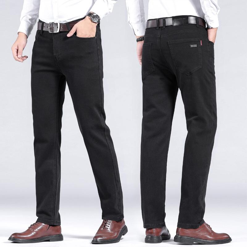 Frühling/Herbst Neuankömmling Herren Straight-Leg Relaxed Fit Stretch Mid-Rise Freizeithose