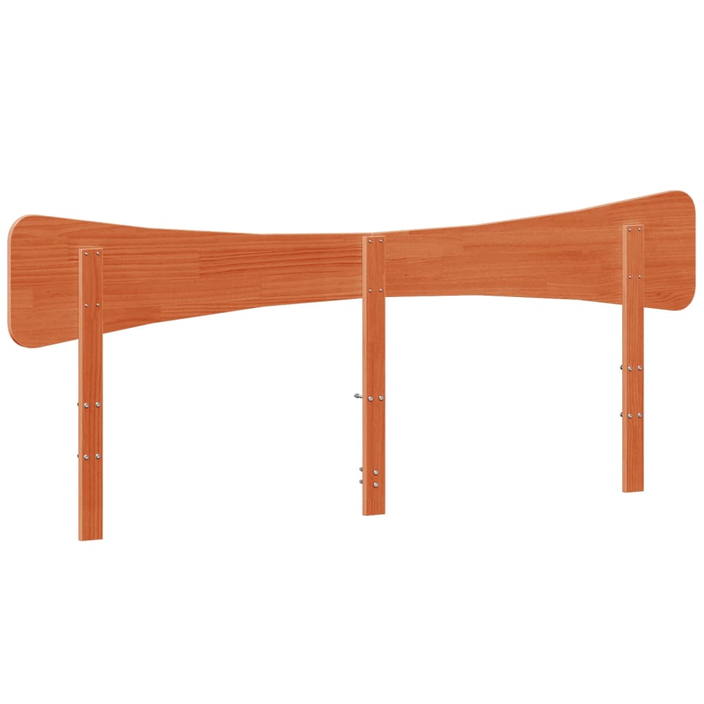 Headboard Wax Brown 200 cm Solid Pine Wood