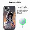 Bibian player Y2k anime girl design Phone Case For iPhone 17 16 15 14 13 12 Plus Pro Max  High-end Luxury Magsafe Sheepskin