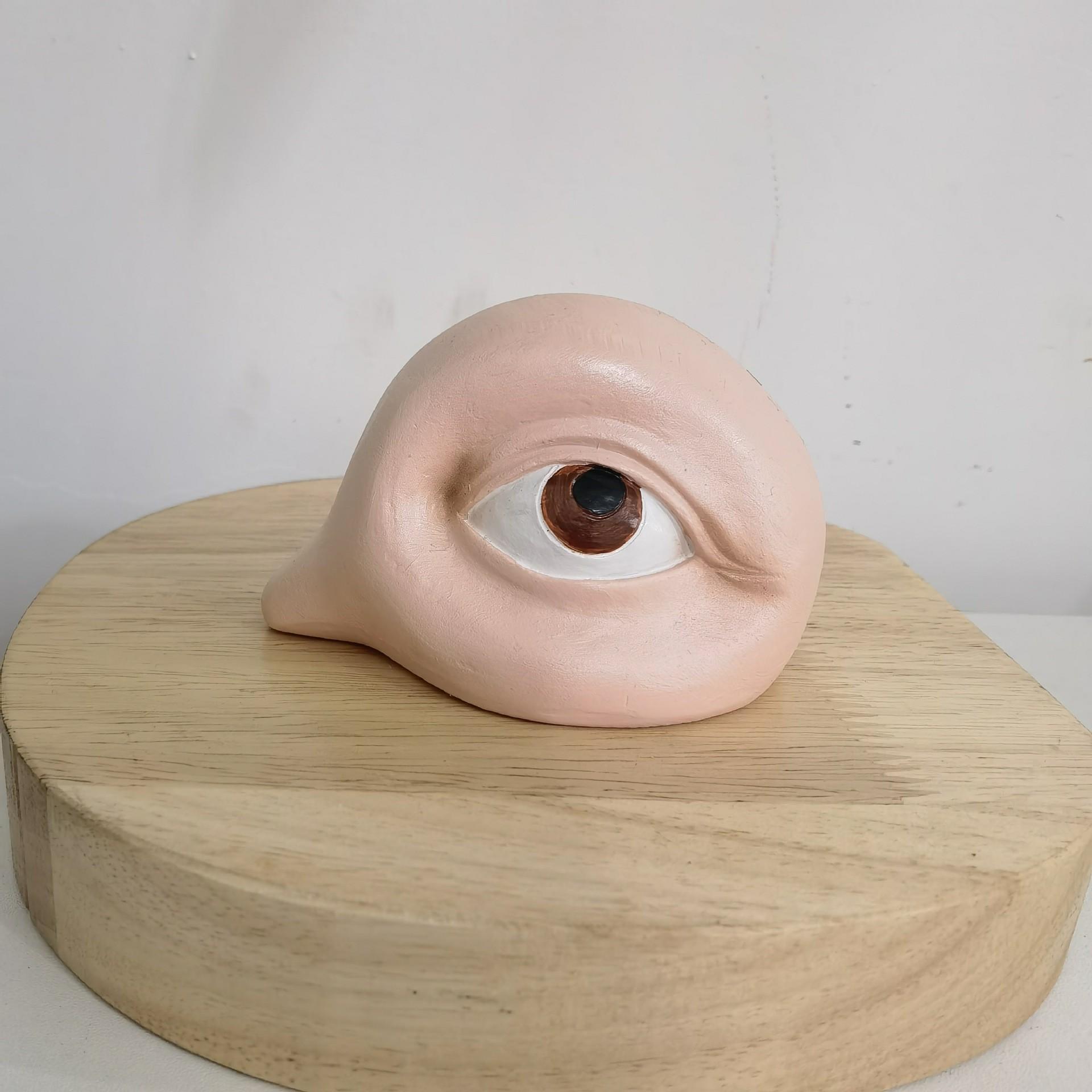 

The All Seeing Fruit Resin Statue Simulation With Eyes Creative Sculpture Desktop Decor Home Easy Install Easy To Use