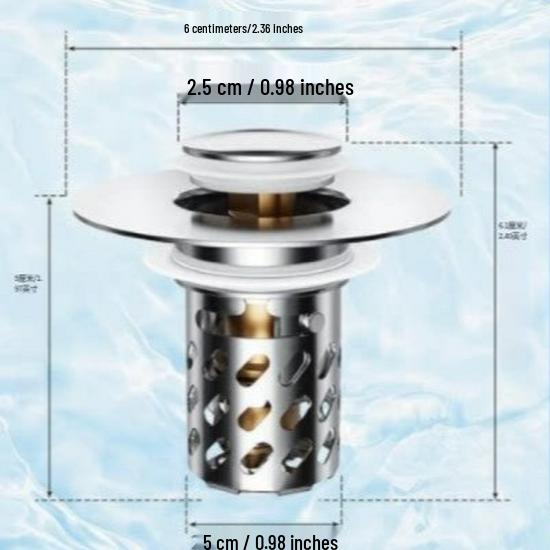 Universal Anti-Clog Bounce Filter Drain Stopper for Wash Basins
