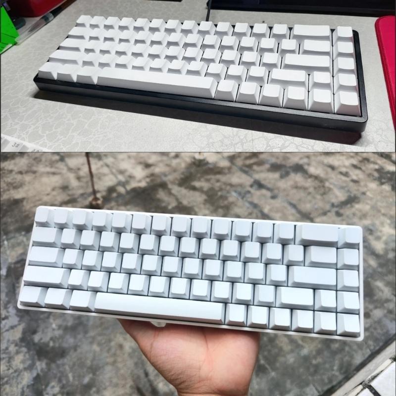 Originalhöhe 68 Tasten Weiße Tastenkappen Langlebigkeit PBT Tastenkappe Zum Anpassen Mechanischer Tastaturen Zuhause Oder Bei Der Arbeit