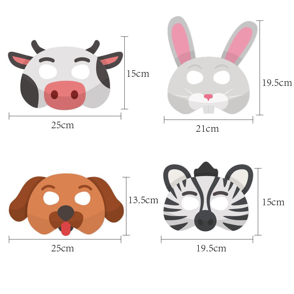 Animal Rabbit Cartoon Theme Party Masks Set For Kids Birthday And Photo Props