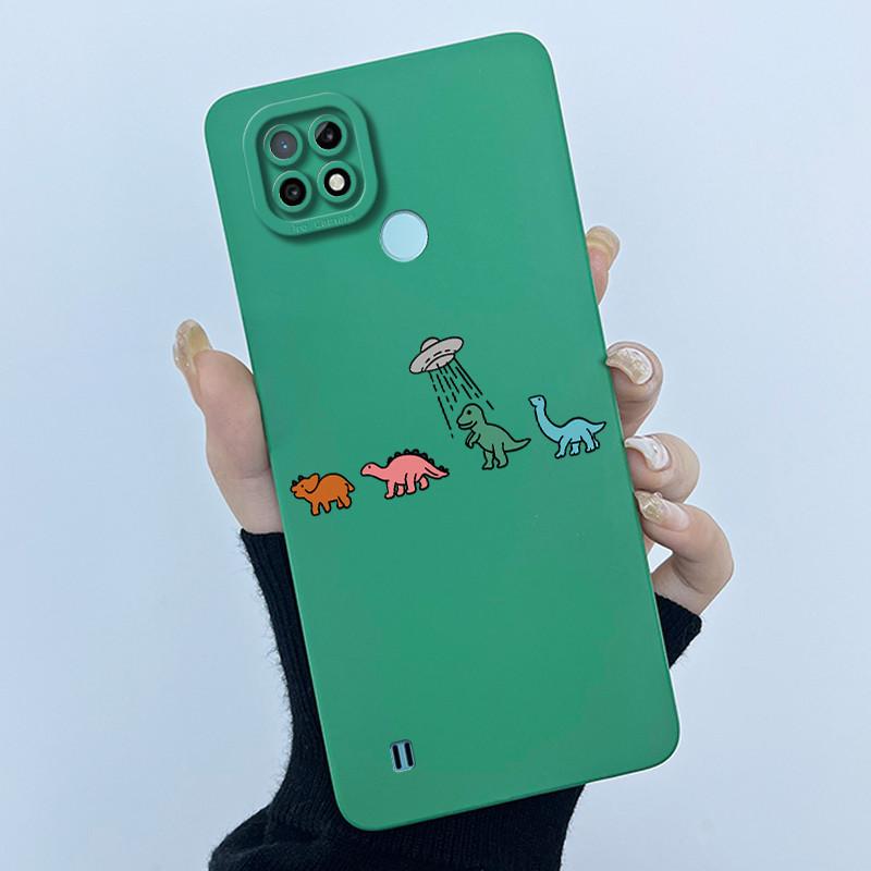 For Realme C21 RMX3201 / C21Y RMX3261 RMX3263 C25Y Phone Case Coque Soft Silicone Sweet Painted Girls Lovely Printed Back Cover